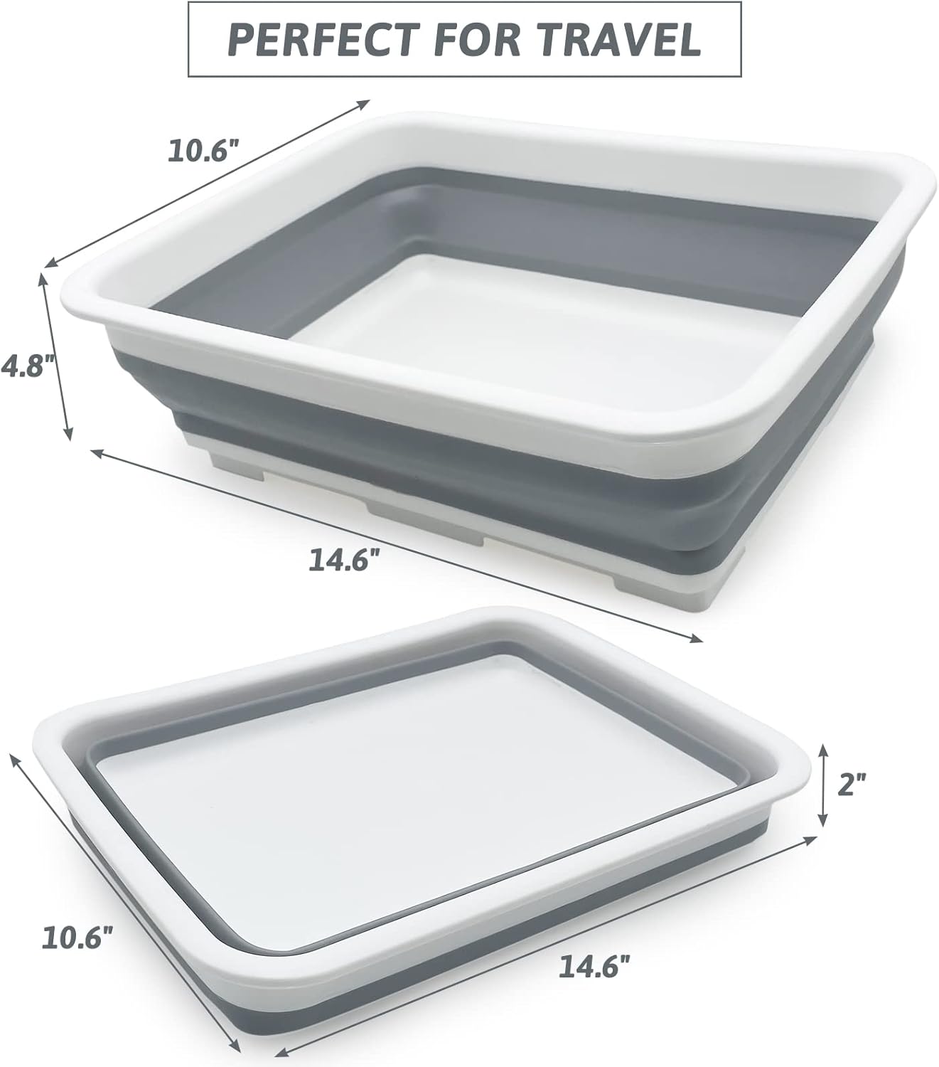 Open Cat Litter Box, Kitten Potty Pan Semi-Enclosed Foldable Waterproof Travel Toilet for Indoor Cats Small Pet Kitty Rabbit Supplies Easy to Clean and Assemble 14.6"×10.6"