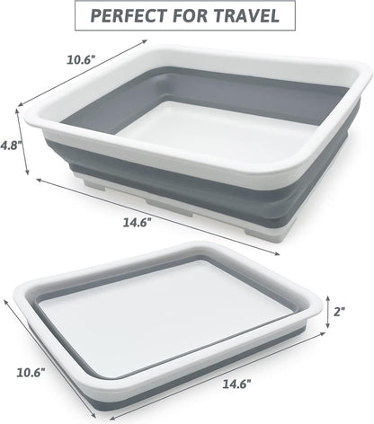 Open Cat Litter Box, Kitten Potty Pan Semi-Enclosed Foldable Waterproof Travel Toilet for Indoor Cats Small Pet Kitty Rabbit Supplies Easy to Clean and Assemble 14.6"×10.6"
