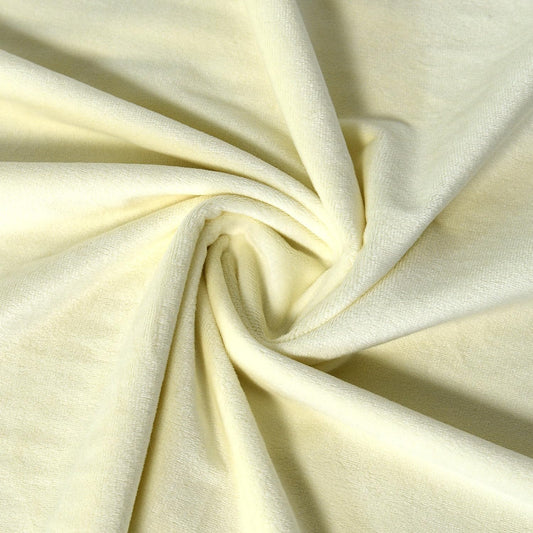 Pale Yellow Minky Fabric, Super Soft Short Pile Plush, 1 Yard | Multiple Colors Available, 60" Wide, Smooth for DIY Sewing and Handmade Craft Projects