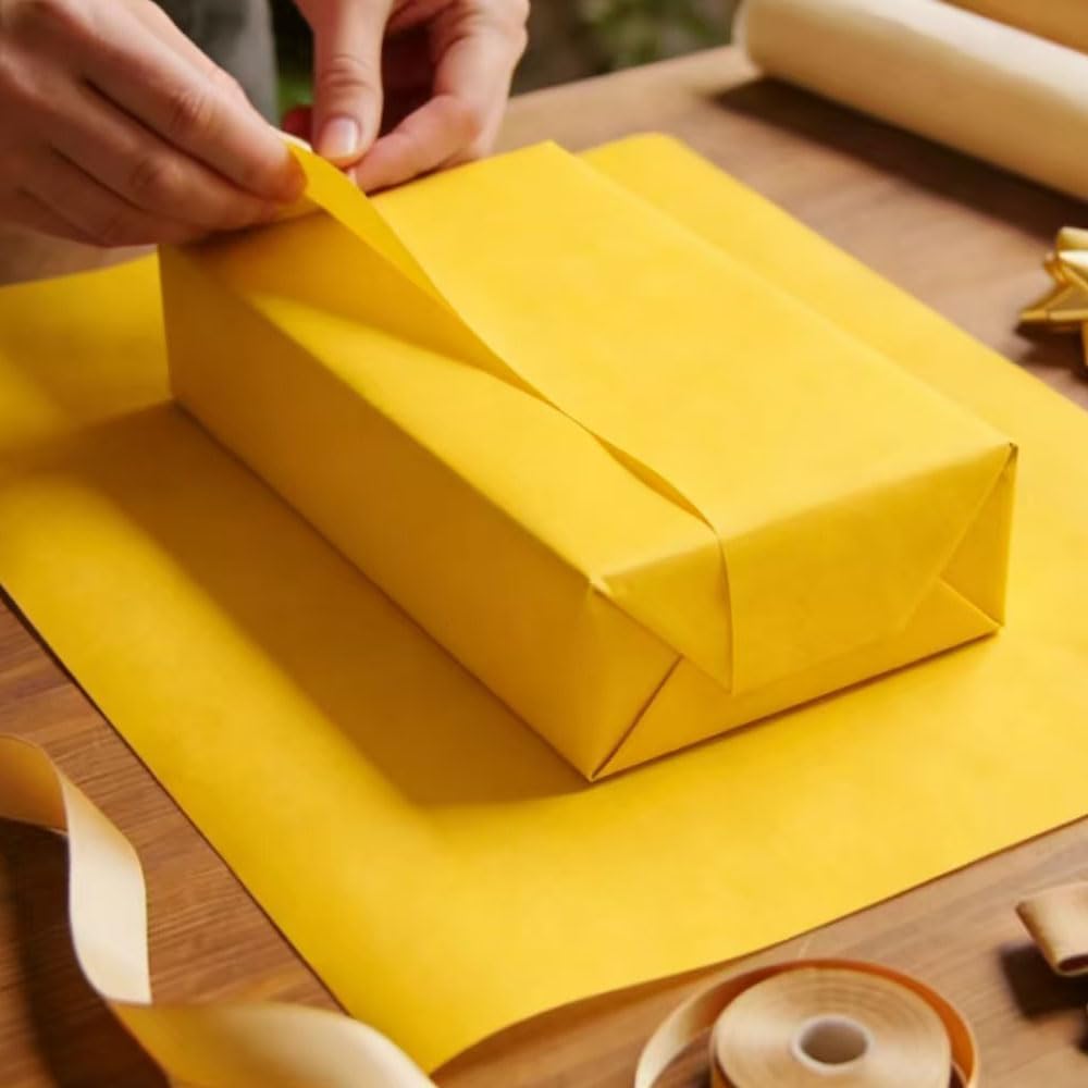 Yellow Large Tissue Paper Bulk for Gift Bags, 100 Sheets, 20x26 Inches, Gift Wrapping Packaging Floral Filler for Birthday Wedding Crafts (Yellow)