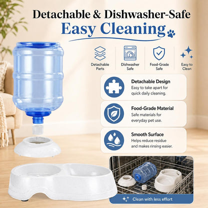 Pet Water Dispenser Station for Large Dogs and Cats,3 Gallon/11L Gravity Automatic Feeder, Cat Dog Water Fountain, Dog Water Bowl Dispenser,Large Breed Dog Drinking Fountain