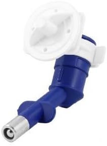 Pet Cat Puppy Dog Drinking Kit Hanging Water Dispenser Fountain Bottle Head (Blue)