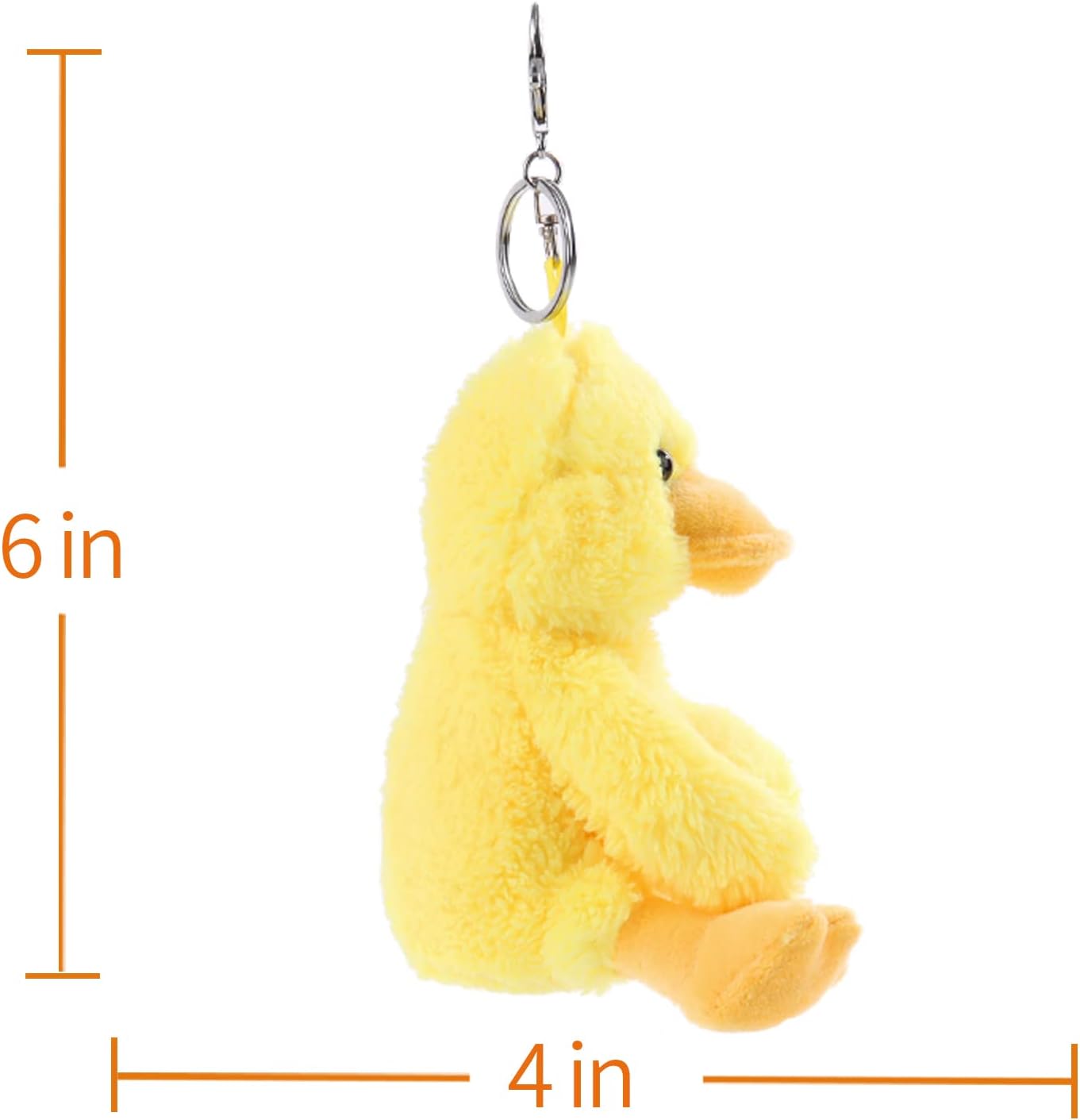 Cute Toys Plush Yellow Duck Stuffed Animal Soft Keychain for Kids Bag, Purse, Backpack, Handbag (6 Inches)