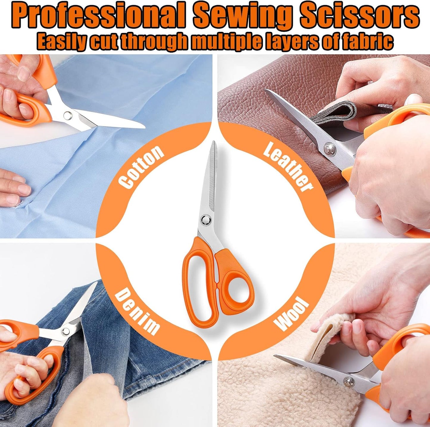 Sewing Kit for Adults Beginners, Portable Needle Thread Repair Kit | Heavy Duty Tailor Scissors, 43XL Thread & Yarn Snips, Complete Sewing Supplies Set for Home, Travel & College Dorm Essentials