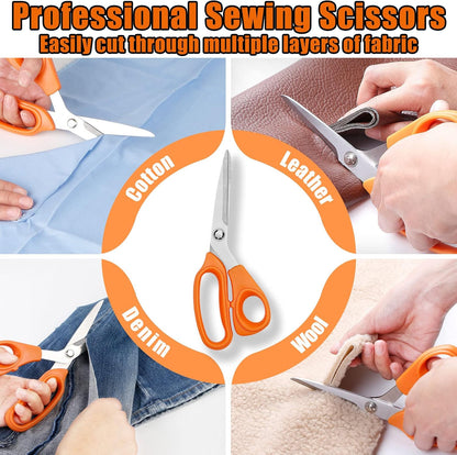 Sewing Kit for Adults Beginners, Portable Needle Thread Repair Kit | Heavy Duty Tailor Scissors, 43XL Thread & Yarn Snips, Complete Sewing Supplies Set for Home, Travel & College Dorm Essentials