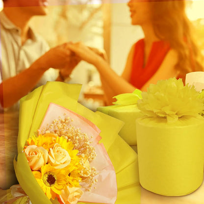 100 Sheets Yellow Tissue Paper 20x14 Inches Tissue Paper for Gift Bags Wrapping Paper Bulk for DIY Crafts Birthday Baby Shower Festival Holidays Decorative