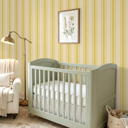 Lemon Yellow Striped Peel and Stick Wallpaper Boho Chic Geometric Stripes Wallpaper 17.7''x118'' Self Adhesive Removable Stripe Contact Paper for Shelves Walls Living Room Bedroom Renters