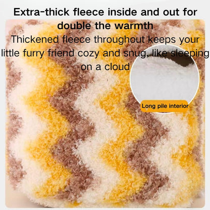Rat Hamster Warm Bed House Cusion Fleece Hut Cute Toy Nest for Mini Small Animal Mice, Sugar Glider, Dwraf Hamster (Yellow,Small)
