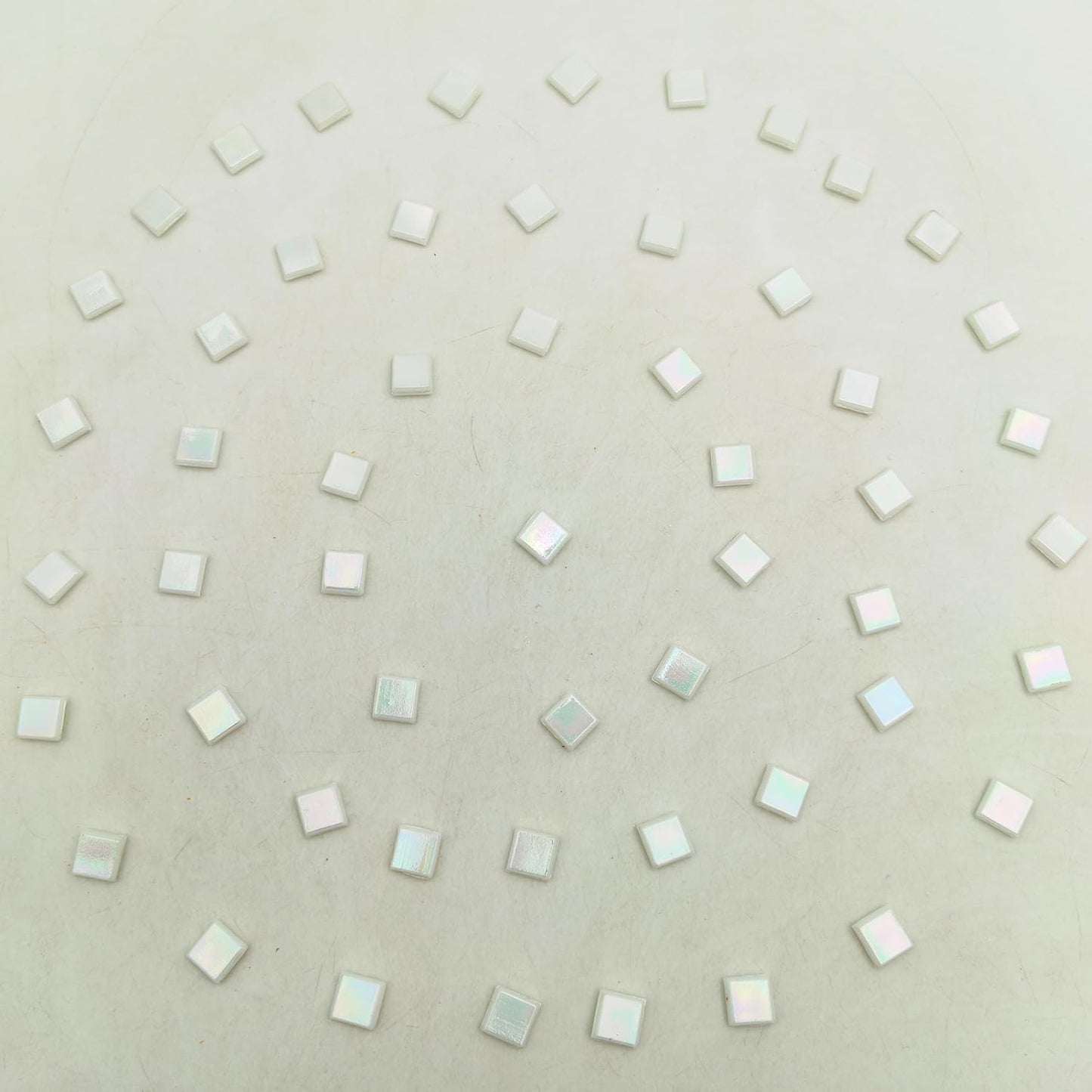 500g/1.1LB Iridescent Ice Jade Glass Mosaic Tiles, 560 Pieces, 2/5 Inch Square Stained Mosaic Tiles for DIY Crafts, Home/Outdoor Mosaic Decoration (Yellow-IA98)