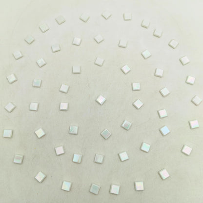 500g/1.1LB Iridescent Ice Jade Glass Mosaic Tiles, 560 Pieces, 2/5 Inch Square Stained Mosaic Tiles for DIY Crafts, Home/Outdoor Mosaic Decoration (Yellow-IA98)