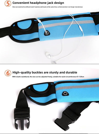 Running Waist Bag with Water Bottle Holder – No-Bounce Phone Belt for Men Women, Sweatproof Reflective Running Fanny Pack for Workout Hiking, Yellow, M, Waterproof waist