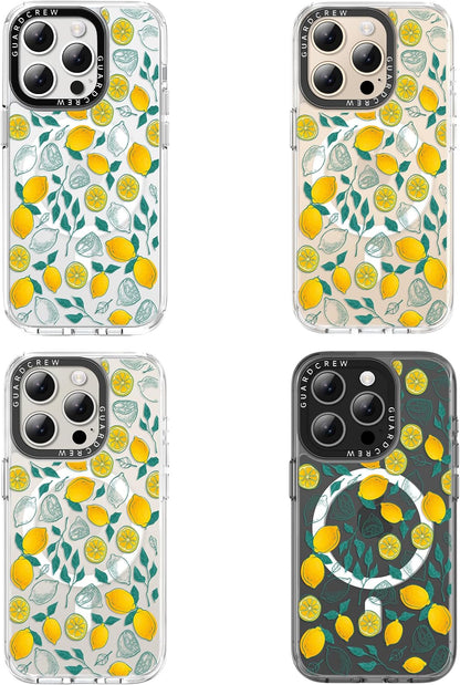 Magnetic for iPhone 16 Pro Max Case, [Fresh Yellow Lemon] Fruit Design for Women Girls, [11FT Military-Grade Drop Tested] Compatible with MagSafe, Slim Shockproof Aesthetic Cover, 6.9"
