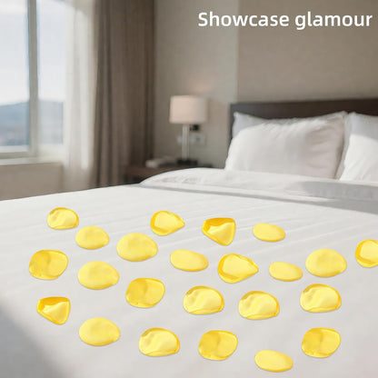 200pcs Rose Petals, Silk Yellow Flower Petals for Wedding Flower Girl Basket Yellow Rose Petals Bulk for Aisle Table Centerpieces Bridal Shower Decorations Proposal Party