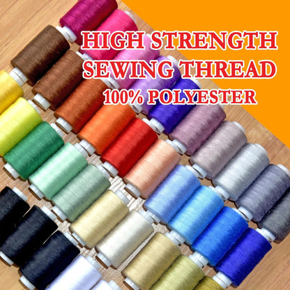 All Purpose Sewing Thread-2 Spools of Hand Polyester Sewing Thread for Sewing Machine for Hand and Machine Sewing(Bright Yellow, 2 spools)