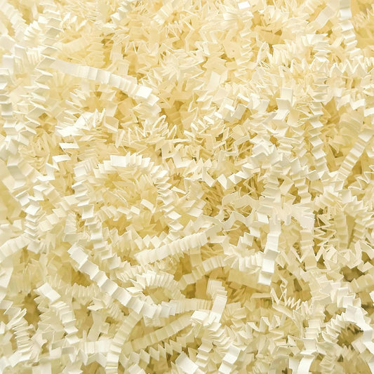1LB Crinkle Paper Shred Filler for Gift Box Bag and Basket On Holidays(Light Yellow)