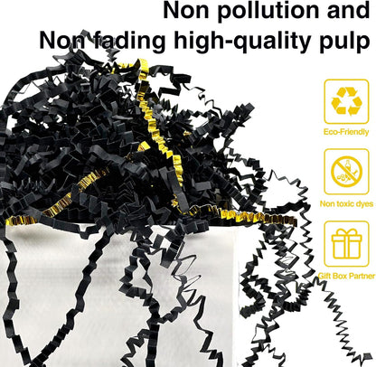 1LB Crinkle Paper Shred Filler for Gift Box Bag and Basket On Holidays(Light Yellow)