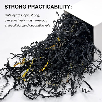 1LB Crinkle Paper Shred Filler for Gift Box Bag and Basket On Holidays(Light Yellow)