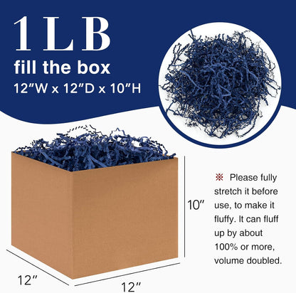 1LB Crinkle Paper Shred Filler for Gift Box Bag and Basket On Holidays(Light Yellow)