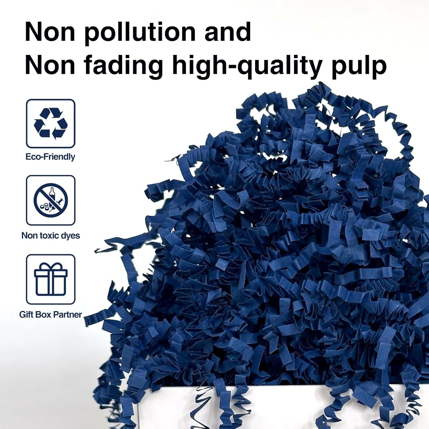 1LB Crinkle Paper Shred Filler for Gift Box Bag and Basket On Holidays(Light Yellow)