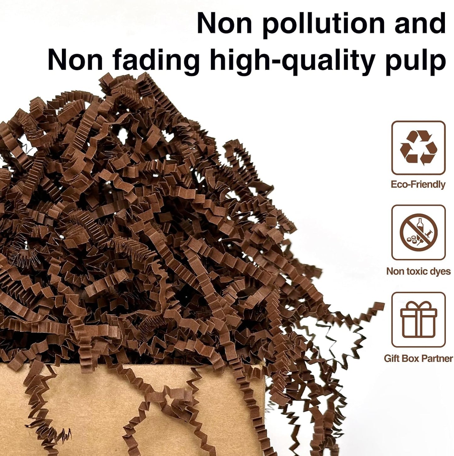 1LB Crinkle Paper Shred Filler for Gift Box Bag and Basket On Holidays(Light Yellow)