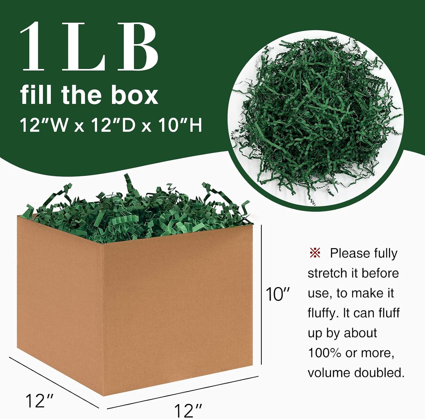 1LB Crinkle Paper Shred Filler for Gift Box Bag and Basket On Holidays(Light Yellow)
