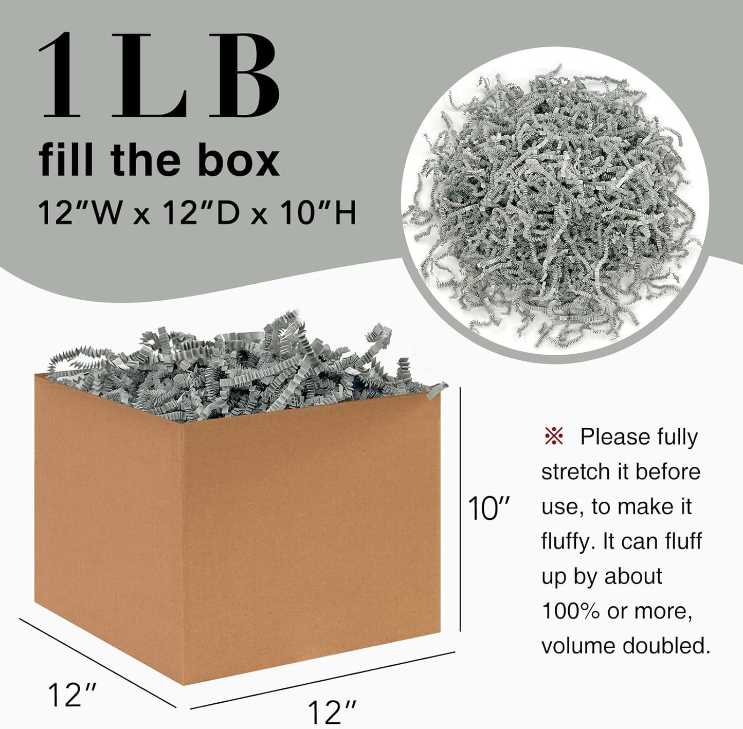1LB Crinkle Paper Shred Filler for Gift Box Bag and Basket On Holidays(Light Yellow)
