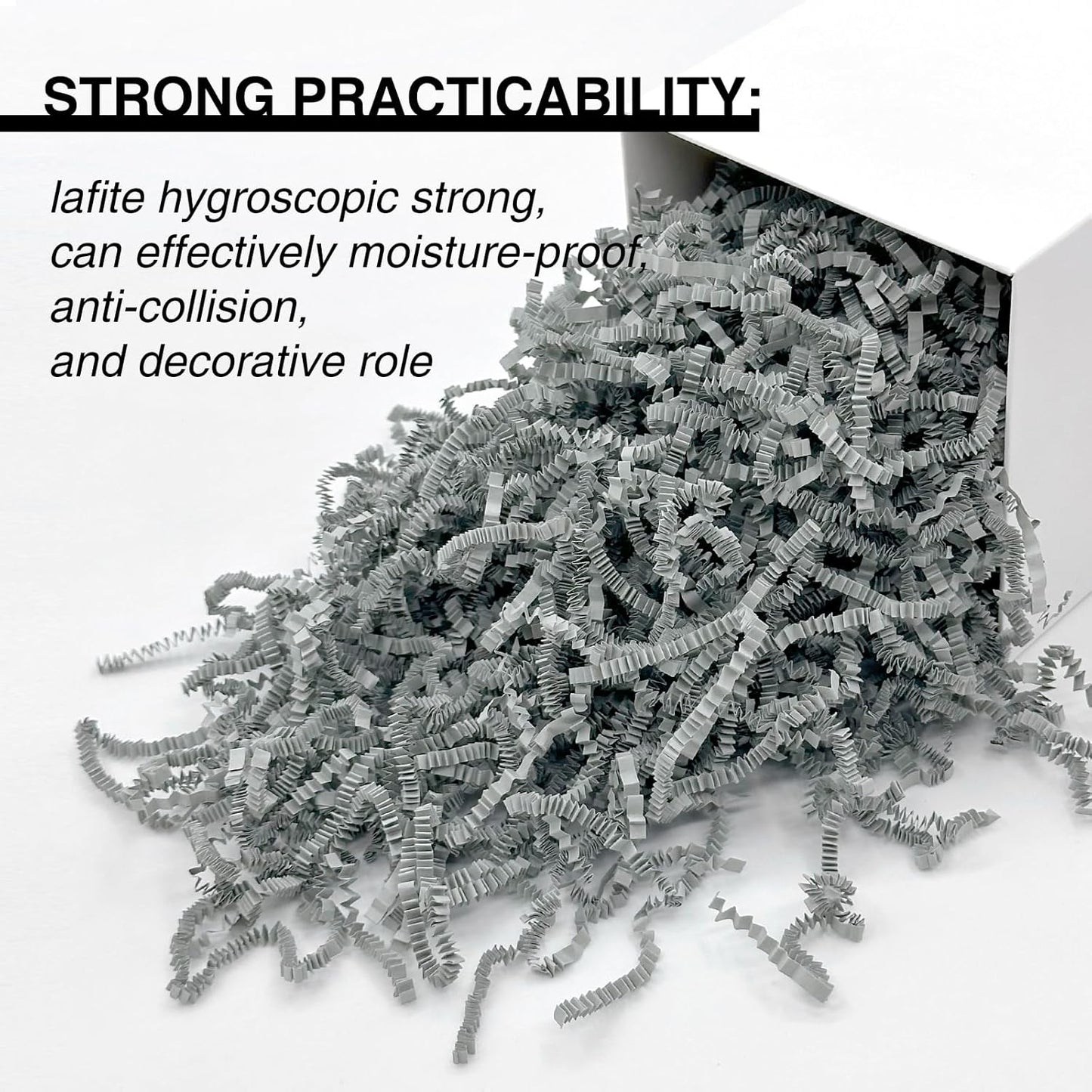 1LB Crinkle Paper Shred Filler for Gift Box Bag and Basket On Holidays(Light Yellow)
