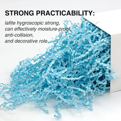 1LB Crinkle Paper Shred Filler for Gift Box Bag and Basket On Holidays(Light Yellow)