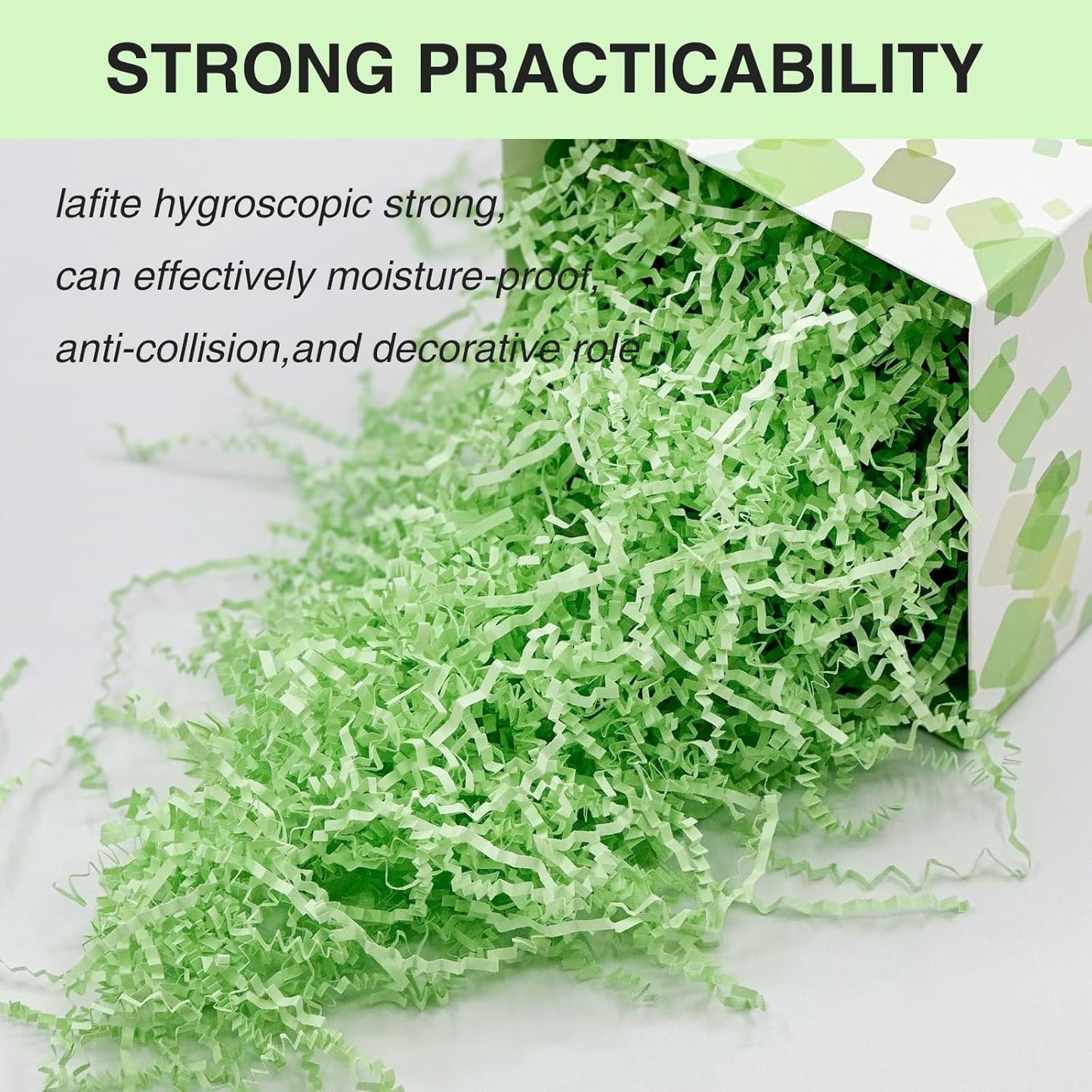 1LB Crinkle Paper Shred Filler for Gift Box Bag and Basket On Holidays(Light Yellow)