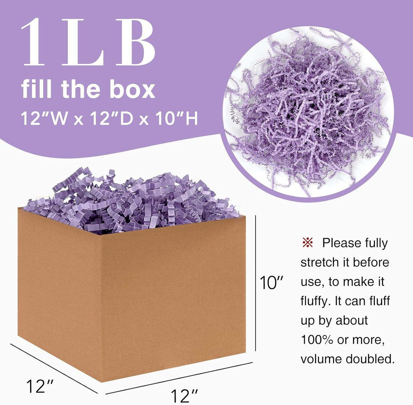 1LB Crinkle Paper Shred Filler for Gift Box Bag and Basket On Holidays(Light Yellow)
