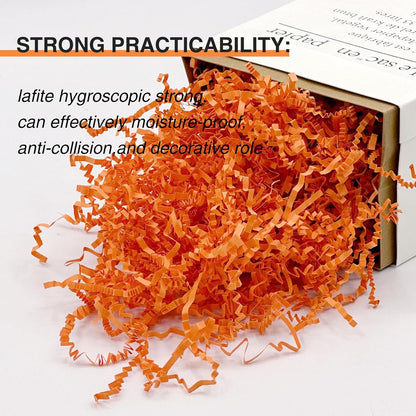 1LB Crinkle Paper Shred Filler for Gift Box Bag and Basket On Holidays(Light Yellow)