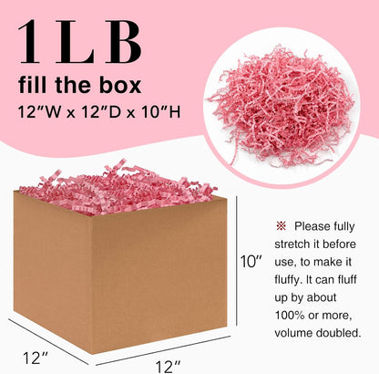 1LB Crinkle Paper Shred Filler for Gift Box Bag and Basket On Holidays(Light Yellow)