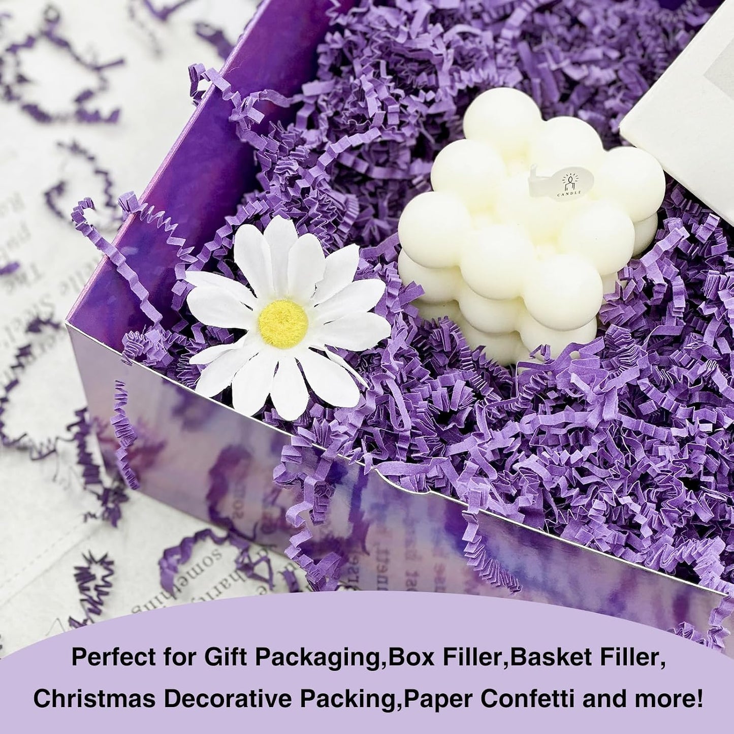 1LB Crinkle Paper Shred Filler for Gift Box Bag and Basket On Holidays(Light Yellow)