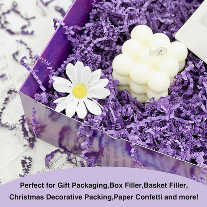 1LB Crinkle Paper Shred Filler for Gift Box Bag and Basket On Holidays(Light Yellow)