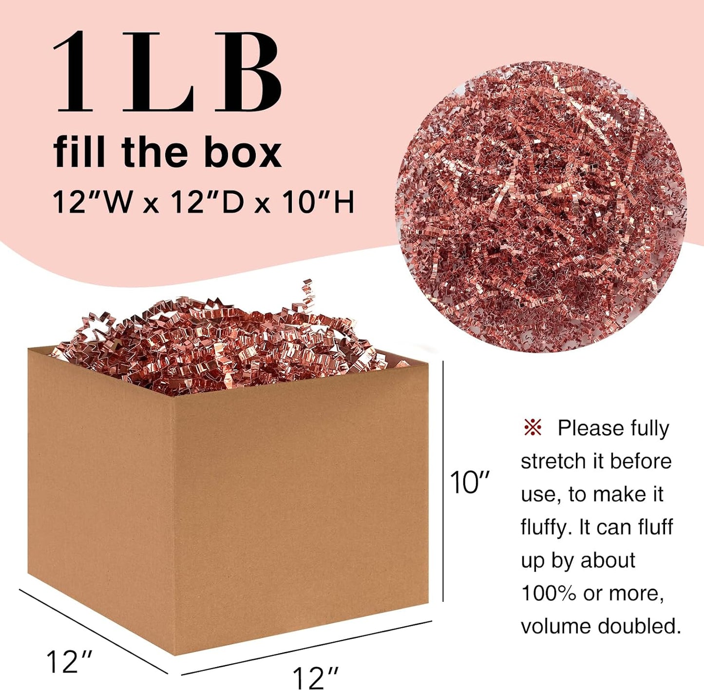 1LB Crinkle Paper Shred Filler for Gift Box Bag and Basket On Holidays(Light Yellow)