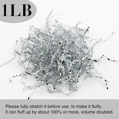 1LB Crinkle Paper Shred Filler for Gift Box Bag and Basket On Holidays(Light Yellow)