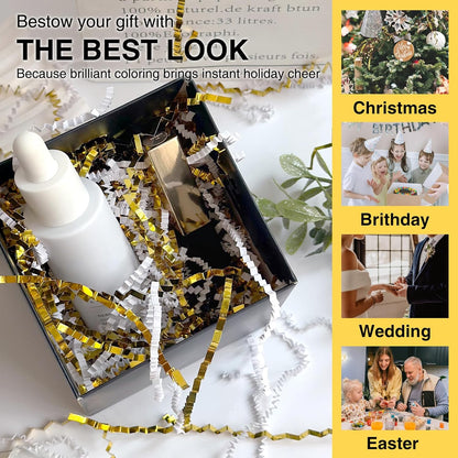 1LB Crinkle Paper Shred Filler for Gift Box Bag and Basket On Holidays(Light Yellow)