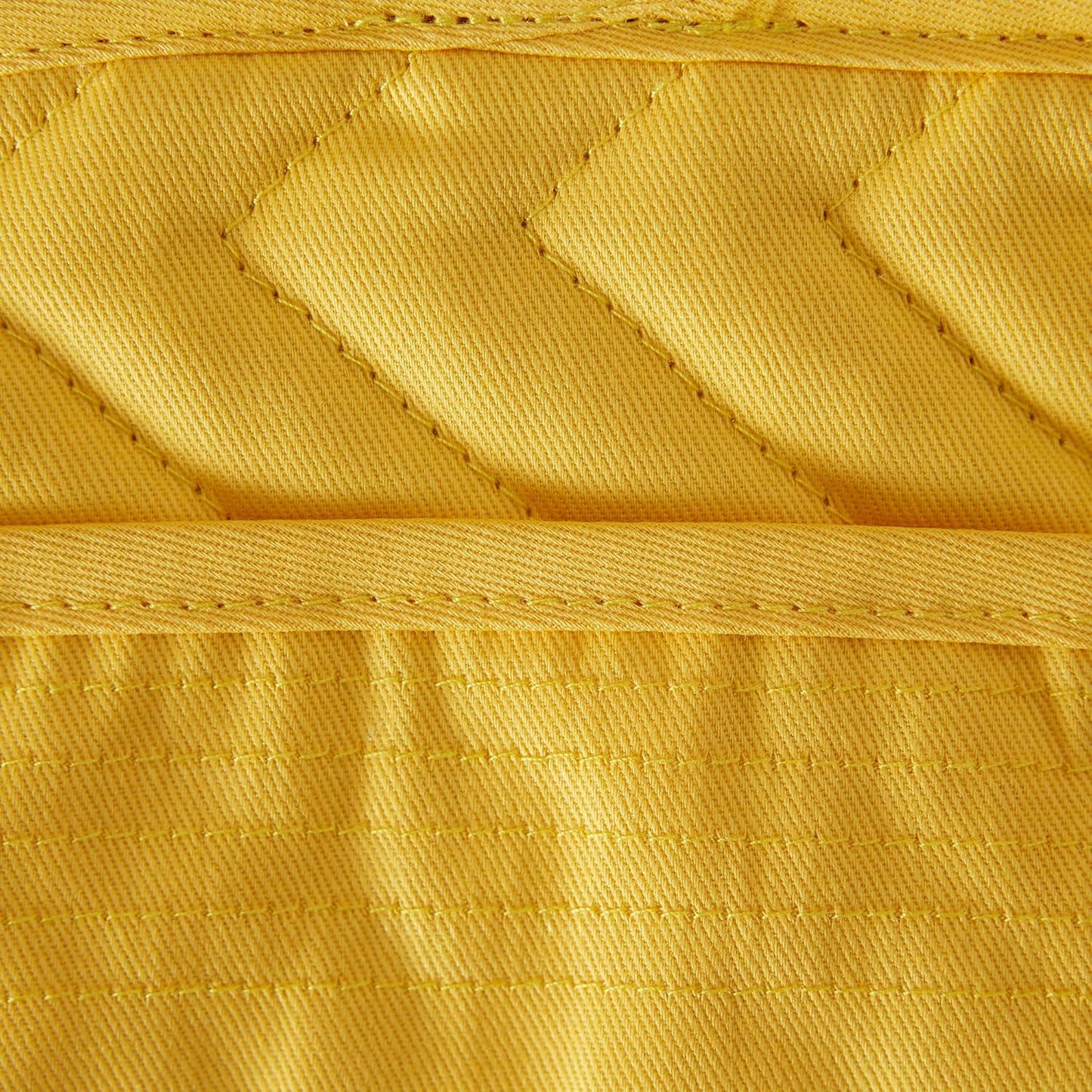 Heat Resistant Quilted Cotton Pot Holder Set, Designed with Space to Personalize Allowing a Customized Design, 7x9, Yellow, 3 Count