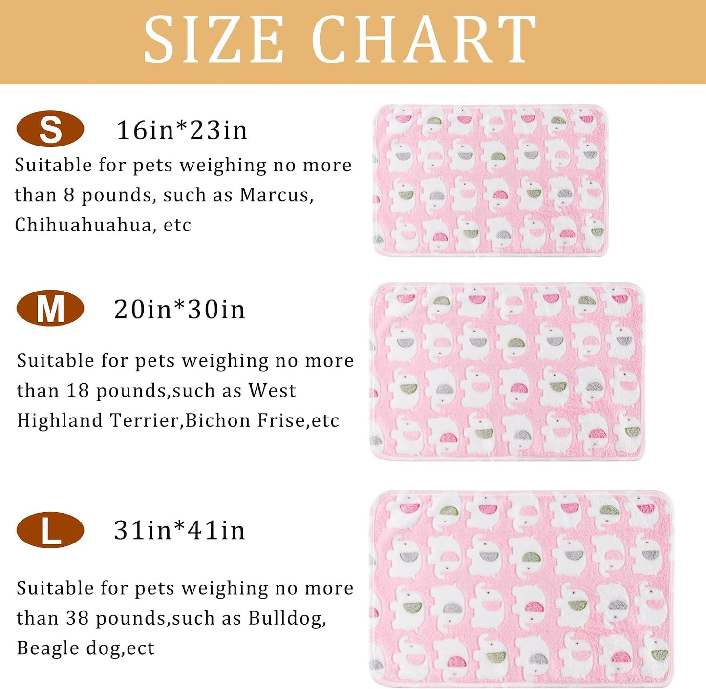 1 Pack 3 Blankets for Dog Puppy Cat (Small 23x16'', Pink, Yellow, Blue) | Super Soft Fluffy Premium Fleece Pet Blanket Flannel Paw Printed Throw