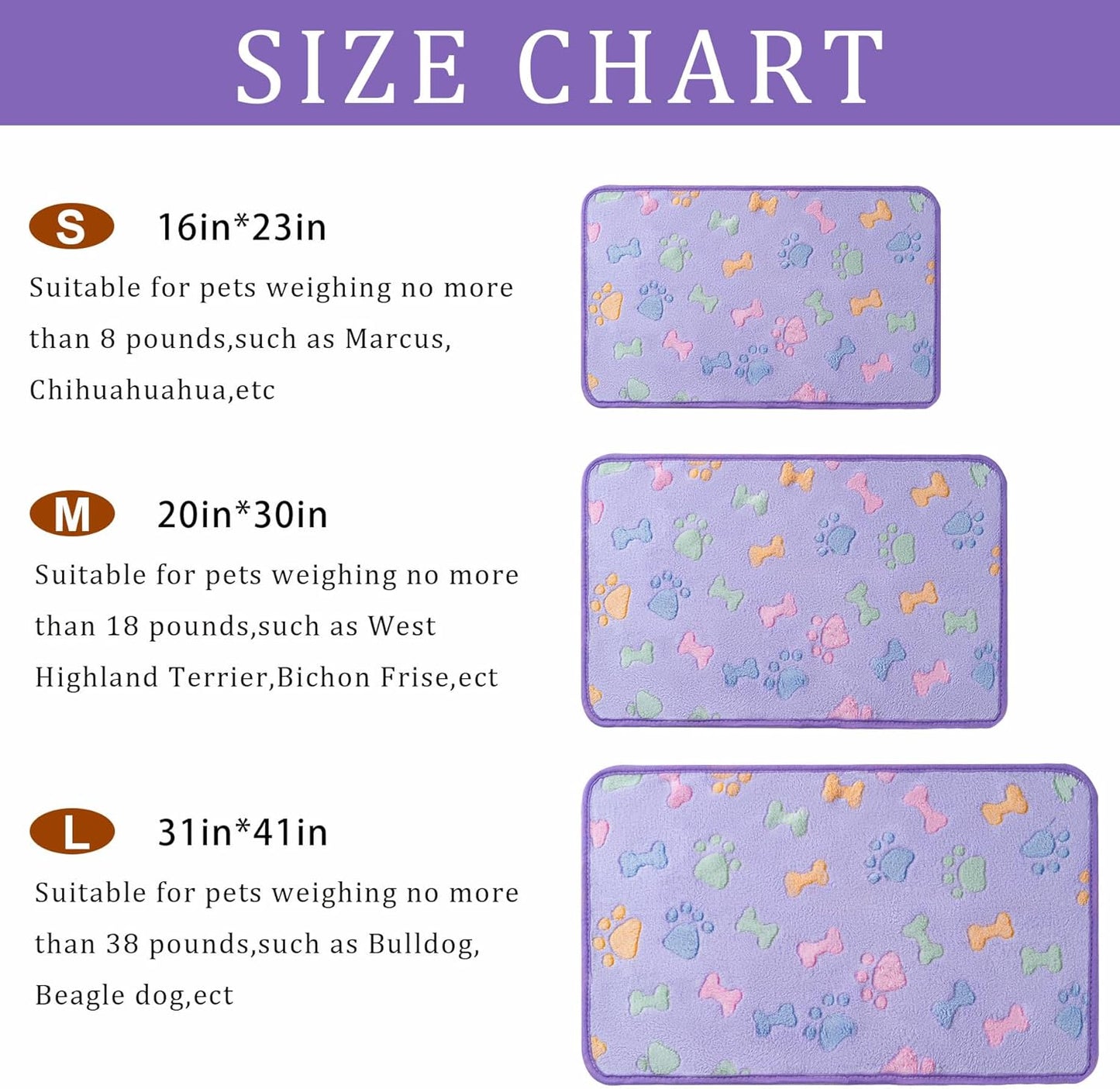 1 Pack 3 Blankets for Dog Puppy Cat (Small 23x16'', Pink, Yellow, Blue) | Super Soft Fluffy Premium Fleece Pet Blanket Flannel Paw Printed Throw