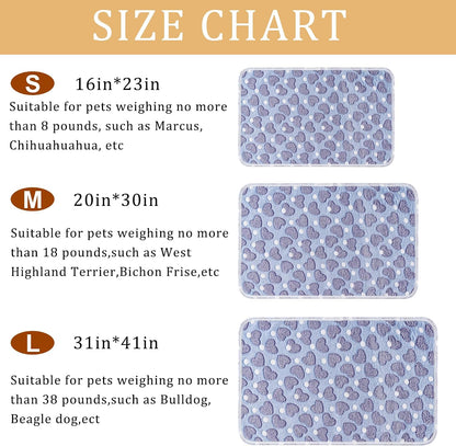 1 Pack 3 Blankets for Dog Puppy Cat (Small 23x16'', Pink, Yellow, Blue) | Super Soft Fluffy Premium Fleece Pet Blanket Flannel Paw Printed Throw