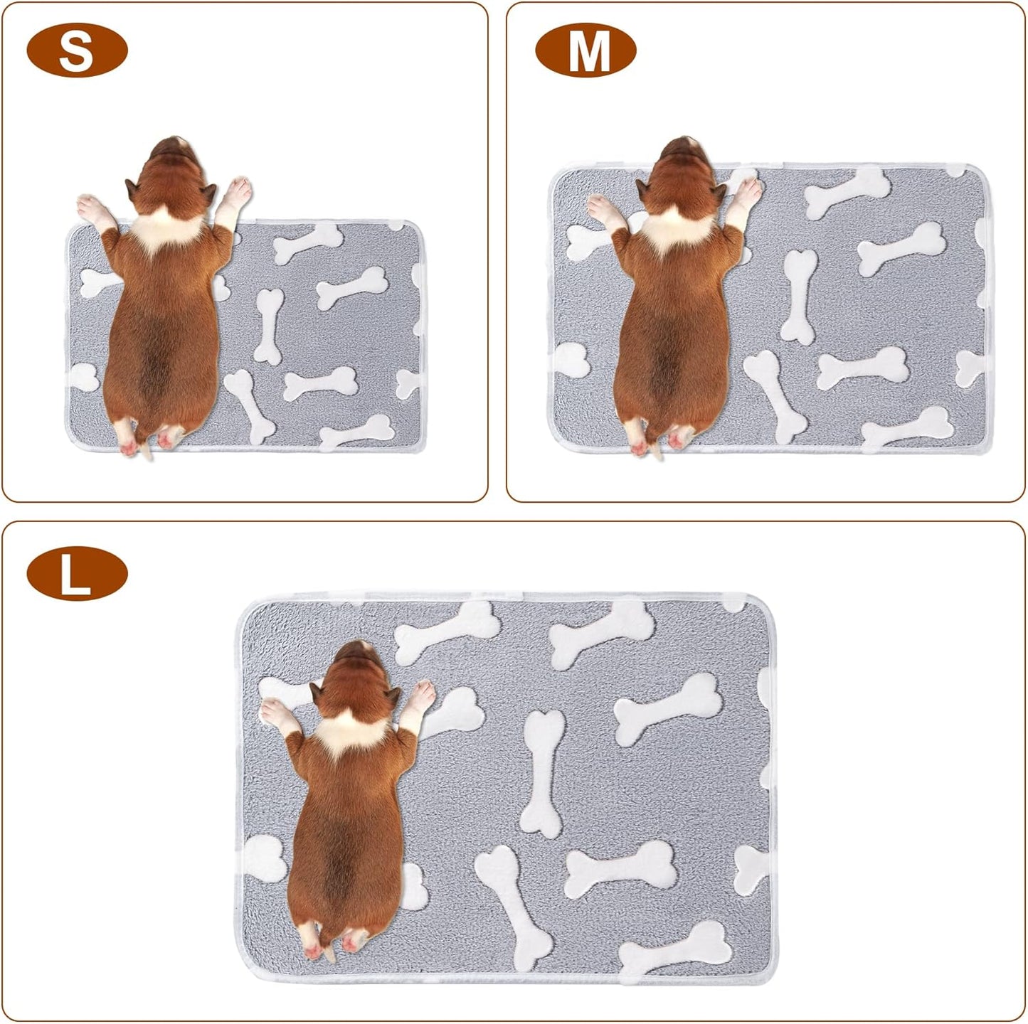1 Pack 3 Blankets for Dog Puppy Cat (Small 23x16'', Pink, Yellow, Blue) | Super Soft Fluffy Premium Fleece Pet Blanket Flannel Paw Printed Throw