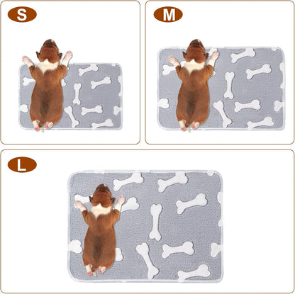 1 Pack 3 Blankets for Dog Puppy Cat (Small 23x16'', Pink, Yellow, Blue) | Super Soft Fluffy Premium Fleece Pet Blanket Flannel Paw Printed Throw
