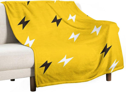 Minimalist Soft Faux Fur Throw Blanket - Yellow Flannel Lap Blanket for Couch Sofa Or Bed, Pattern Fuzzy Fluffy Plush Blanket, Super Cozy and Comfy for All Seasons 40"x50"