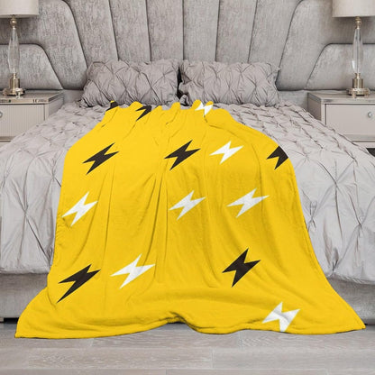 Minimalist Soft Faux Fur Throw Blanket - Yellow Flannel Lap Blanket for Couch Sofa Or Bed, Pattern Fuzzy Fluffy Plush Blanket, Super Cozy and Comfy for All Seasons 40"x50"