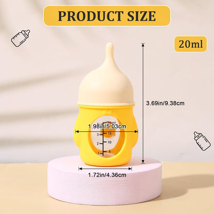 Pet Nursing Bottle Puppy Kitten Soft Silicone Bottles for Nursing for Newborn Kittens, Puppies, Small Animals (20ml, Yellow)
