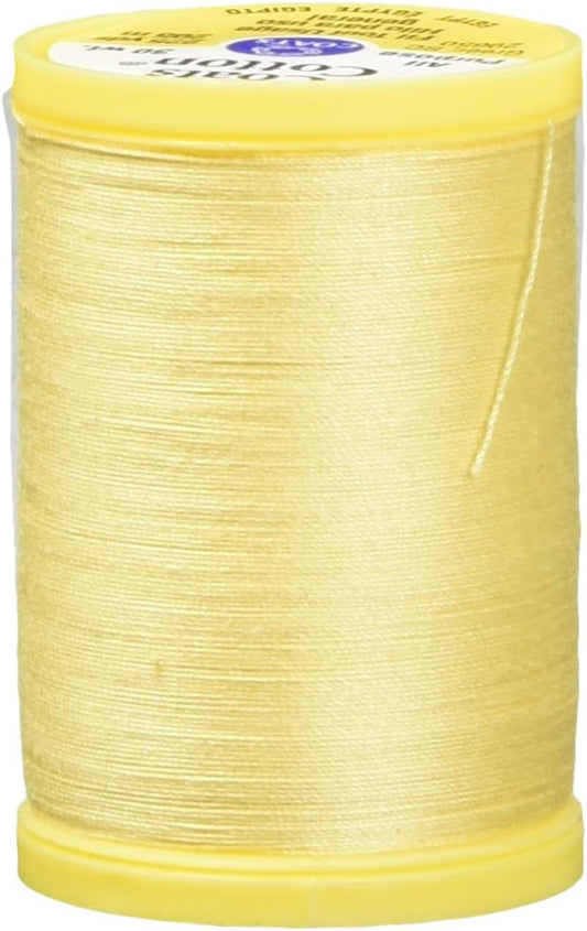 Coats: Thread & Zippers S970-7330 Coats Thread & Zippers General Purpose Cotton Thread, 225 yd., Yellow