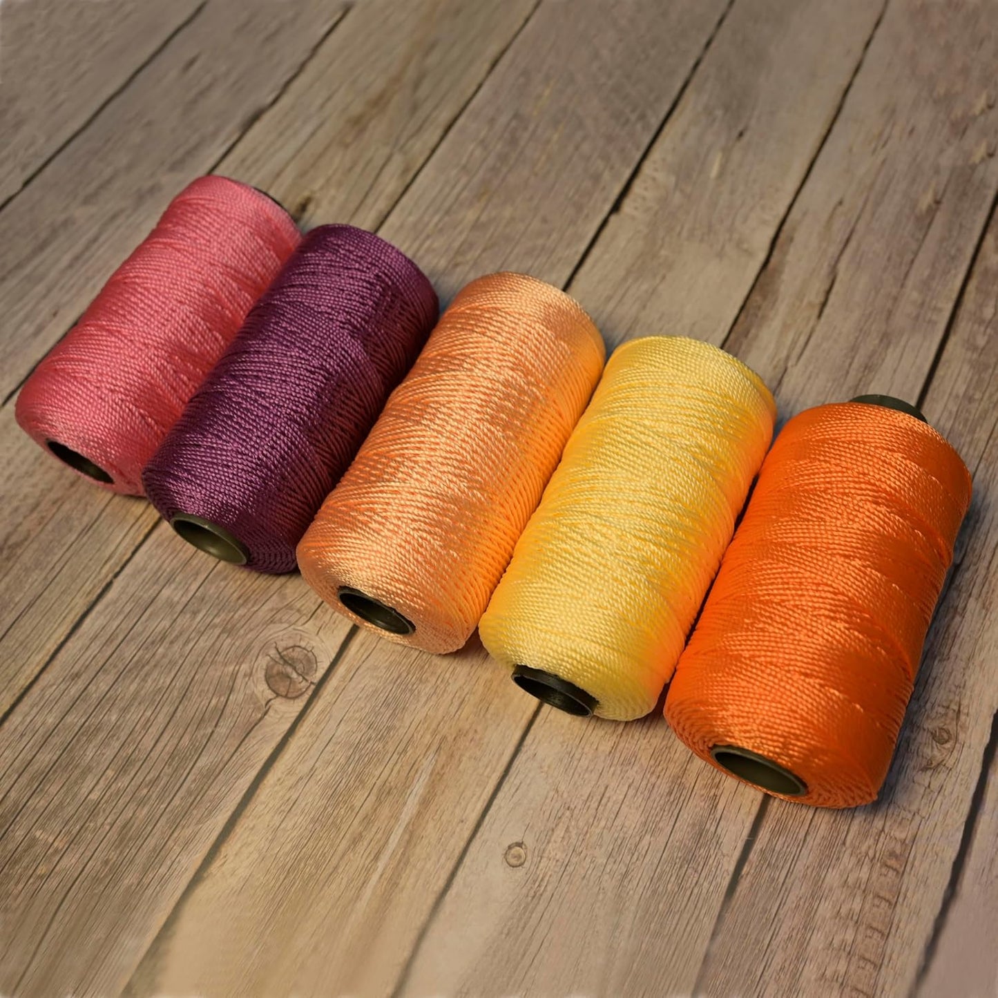 1.5mm x 219 Yards Polyester Cord for Knitting, Macrame String for DIY Hats, Bags, Shoes, Plant Hangers, Decorations - Yellow