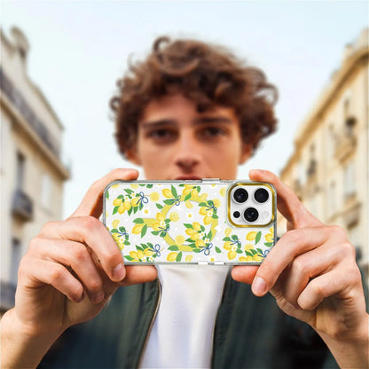 Clear Magnetic Case for iPhone 14 Pro Max, Slim Anti-Yellow Transparent Cover, Military Grade Protection, Phone Cases for iPhone 14 Pro Max, Summer Lemon Bow