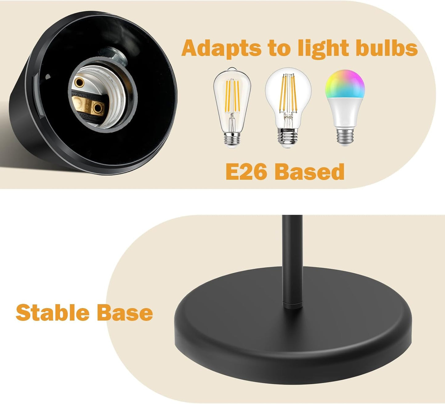 LED Floor Lamp, Medusa 3 Head Modern Adjustable Tall Standing Light for Living/Kids Room, Bedroom, Office, Dorm